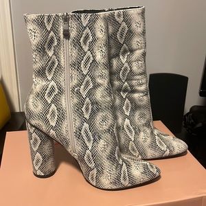Fashion Nova printed heel boots